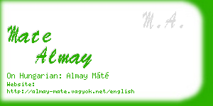 mate almay business card