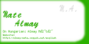 mate almay business card